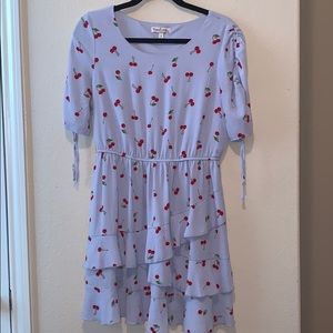 Skater Dress with Cherry Print
